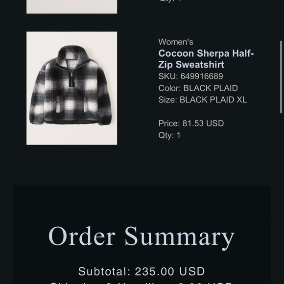 Abercrombie & Fitch Black and White Plaid Jacket - Picture 4 of 4